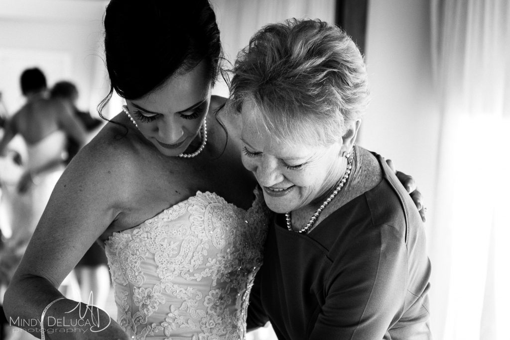 Mother of the bride helps her