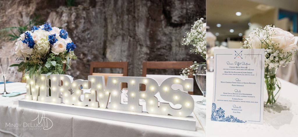 Mr and Mrs Table decor