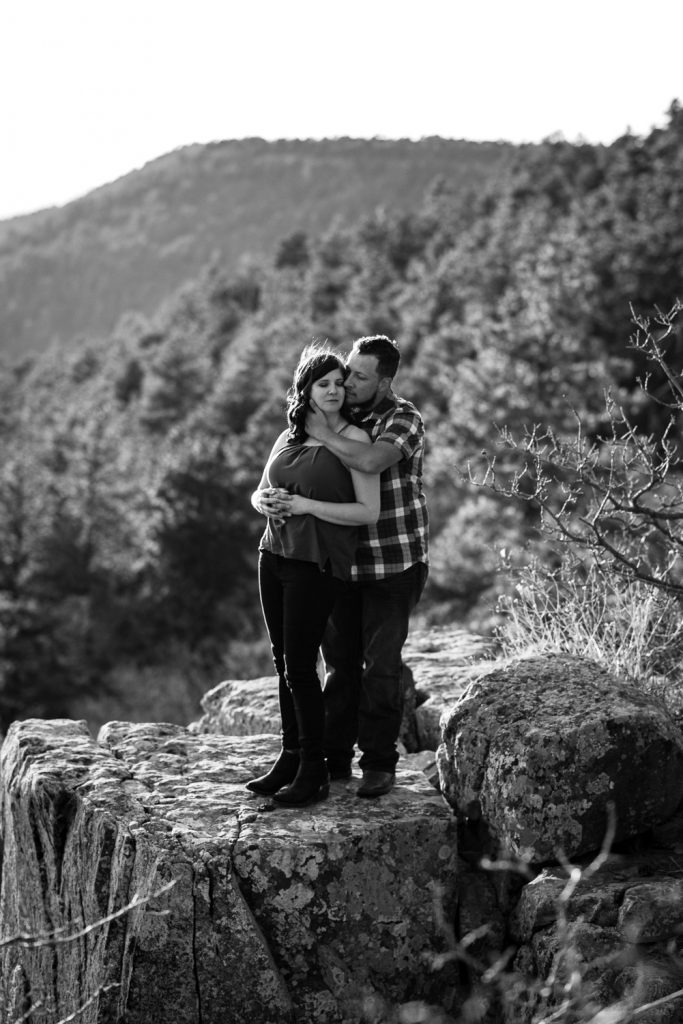 epic romantic cliff engagement